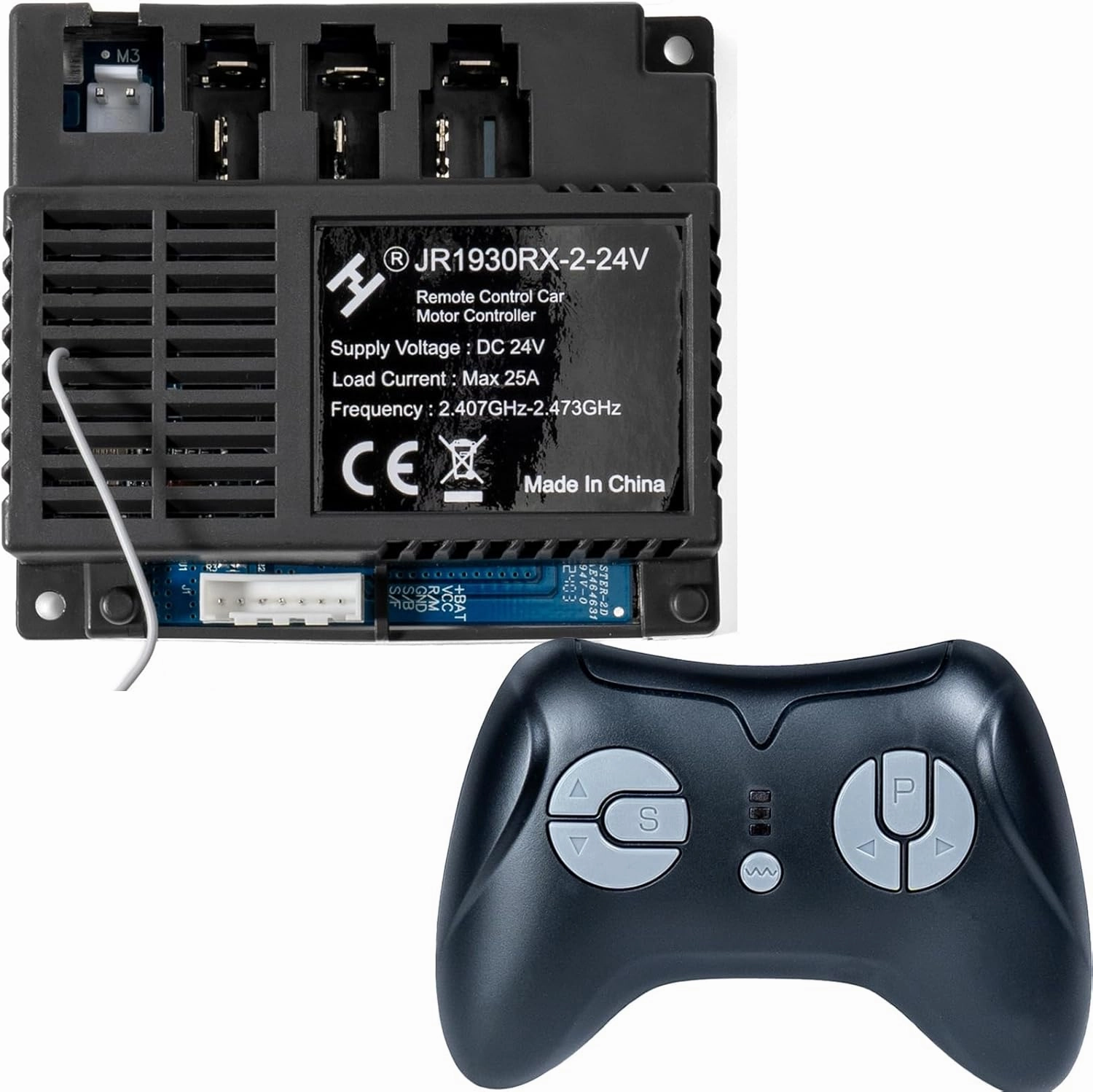 JR1930RX-3-24V,JR1930RX-2-24V Control Box Receiver and 2.4G Bluetooth Remote Control kit Kids Powered Ride on car Controller Accessories for Children Electric Ride On Car Replacement Parts