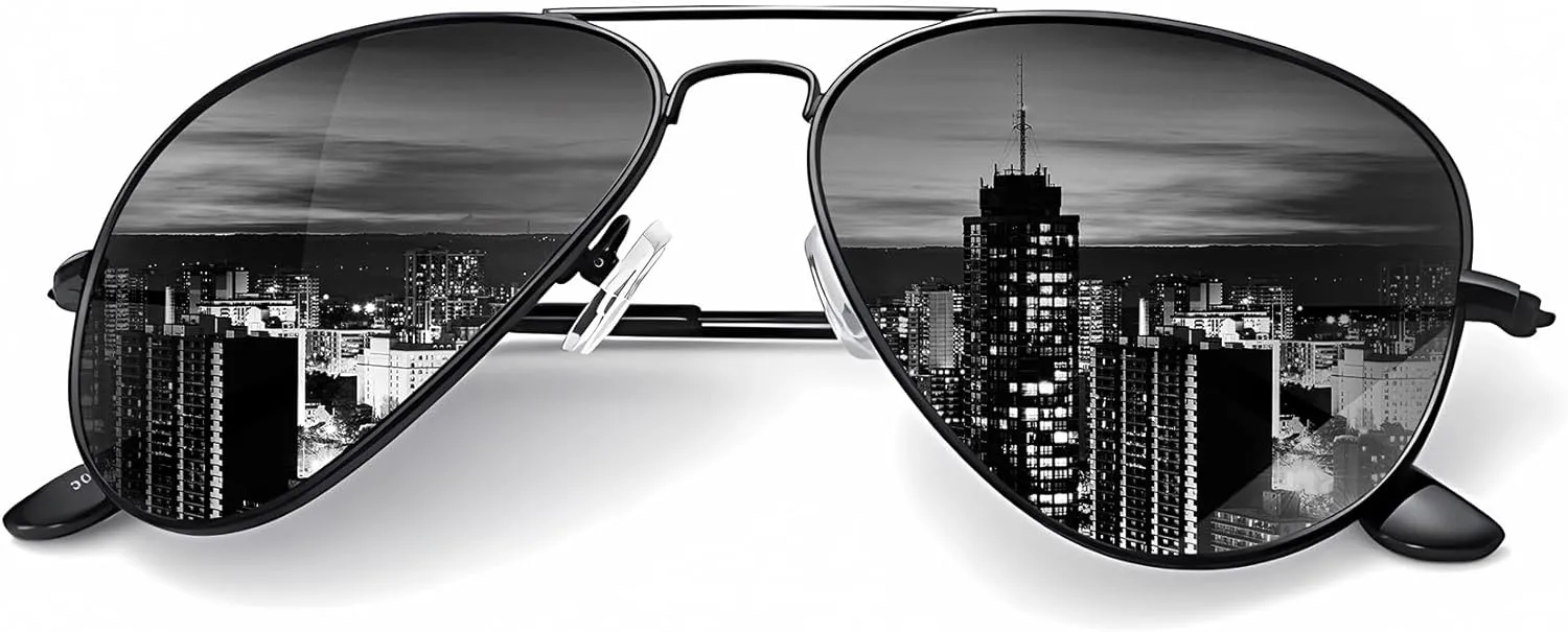 KALIYADI Classic Aviator Sunglasses for Men Women Driving Sun glasses Polarized Lens UV Blocking