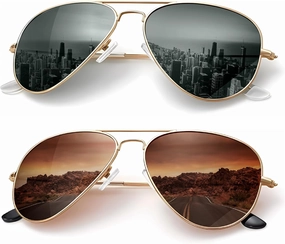 KALIYADI Classic Aviator Sunglasses for Men Women Driving Sun glasses Polarized Lens UV Blocking