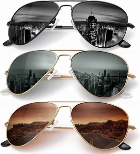 KALIYADI Matte Finish   Aviator Sunglasses, Better in Bundle!