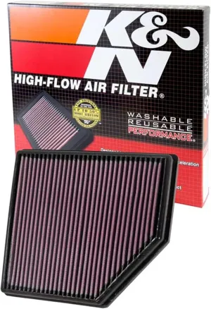 K&N Engine Air Filter: Reusable, Clean Every 75,000 Miles, Washable, Replacement Car Air Filter: Compatible with 2006-2016 Volvo (S60, V60, XC60, S60 II, S80, S80L, V70 II, III, XC 70, 70 II), 33-2418