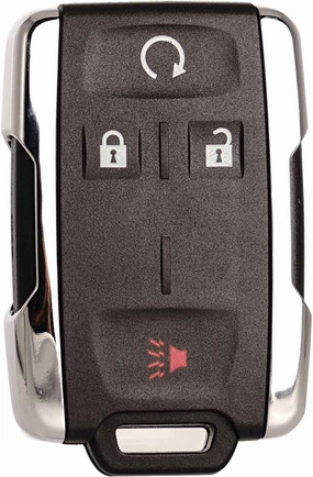 Key Fob Replacement Keyless Entry Remote Start Fits for GMC Sierra Chevrolet Silverado 1500 2500 3500 2014 2015 2016 2017 2018 2019 2020 GMC Canyon Chevy Colorado 2015-2021 M3N32337100 Chrome set of 1