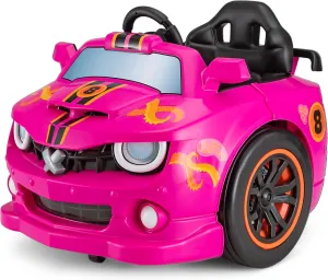 Kid Trax Dizzy Racers 6V Ride On Car – Toddler Toy with 360° Spin, w/Big Wheel, Indoor/Outdoor Toys, Electric Cars for Kids, Ride On for Boys & Girls, Max Weight of 66lbs, Ages 2-5 – Pink CAR