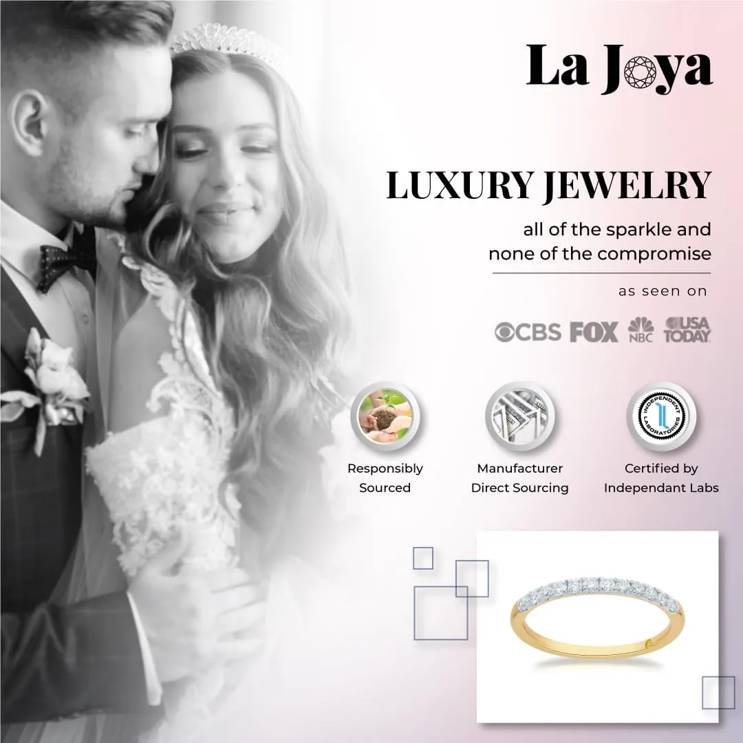 Lab Grown Diamond Wedding & Anniversary Bands for Women | 10K Yellow, White & Rose Gold Certified Diamond Rings, 1/10-1/2 Carat