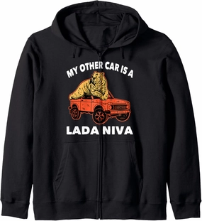 Lada Niva 4x4 Off-Road Vehicle Russia USSR Zip Hoodie