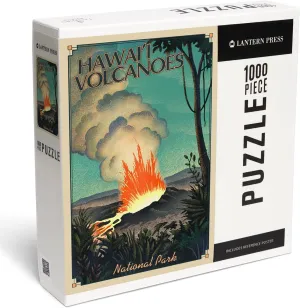 Lantern Press 1000 Piece Jigsaw Puzzle, Hawaii Volcanoes National Park, Lithograph National Park Series
