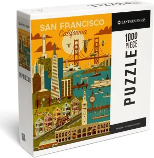 Lantern Press 1000 Piece Jigsaw Puzzle, San Francisco, California, Geometric