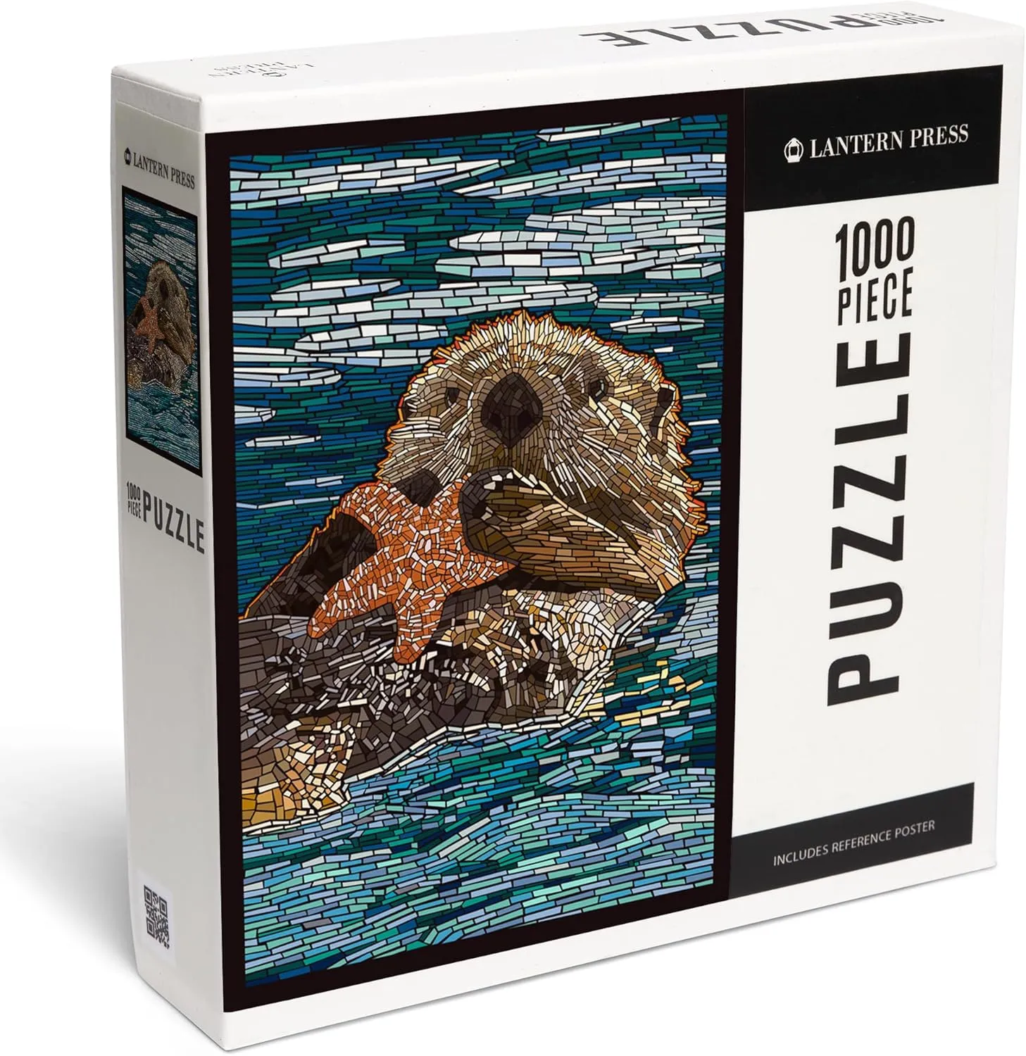Lantern Press 1000 Piece Jigsaw Puzzle, Sea Otter, Paper Mosaic