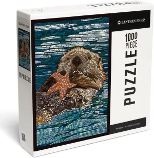 Lantern Press 1000 Piece Jigsaw Puzzle, Sea Otter, Paper Mosaic