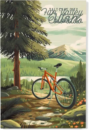 Lantern Press 12x18 Inch Premium Wood Sign, Ready to Hang Wall Decor, Fun Valley, Colorado, Off To Wander, Cycling with Mountains