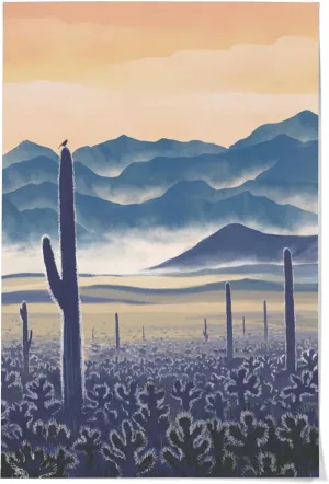 Lantern Press 36x54 Inch Giclee Print, Desert Mountain Range