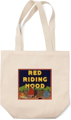 Lantern Press Red Riding Hood Brand, Charter Oak, California, Citrus Crate Label (100% Cotton Canvas Reusable Tote Bag)
