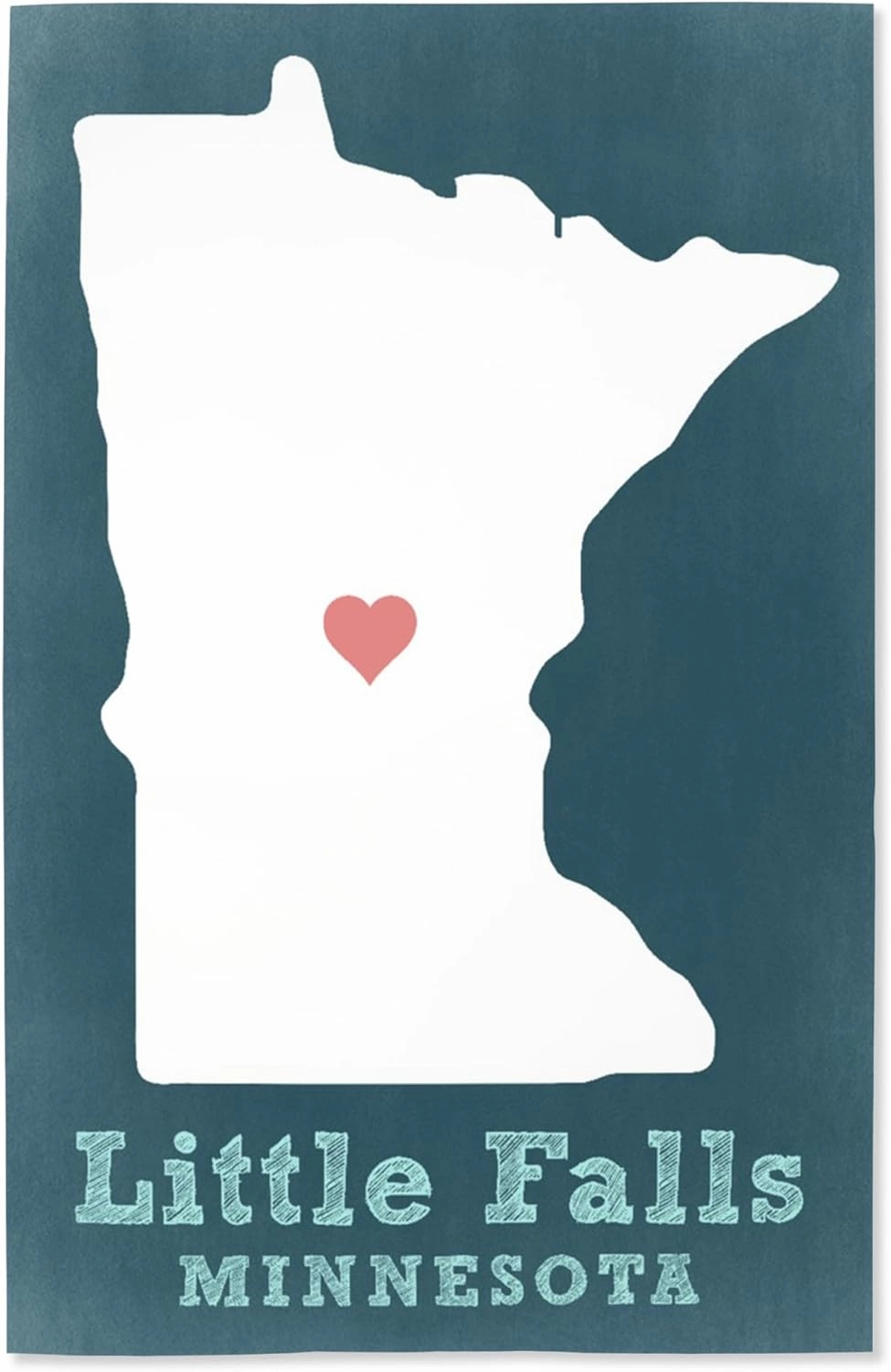 Lantern Press 16x24 Inch Giclee Art Print Wall Decor, Little Falls, Minnesota, Chalkboard