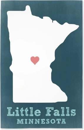 Lantern Press 16x24 Inch Giclee Art Print Wall Decor, Little Falls, Minnesota, Chalkboard