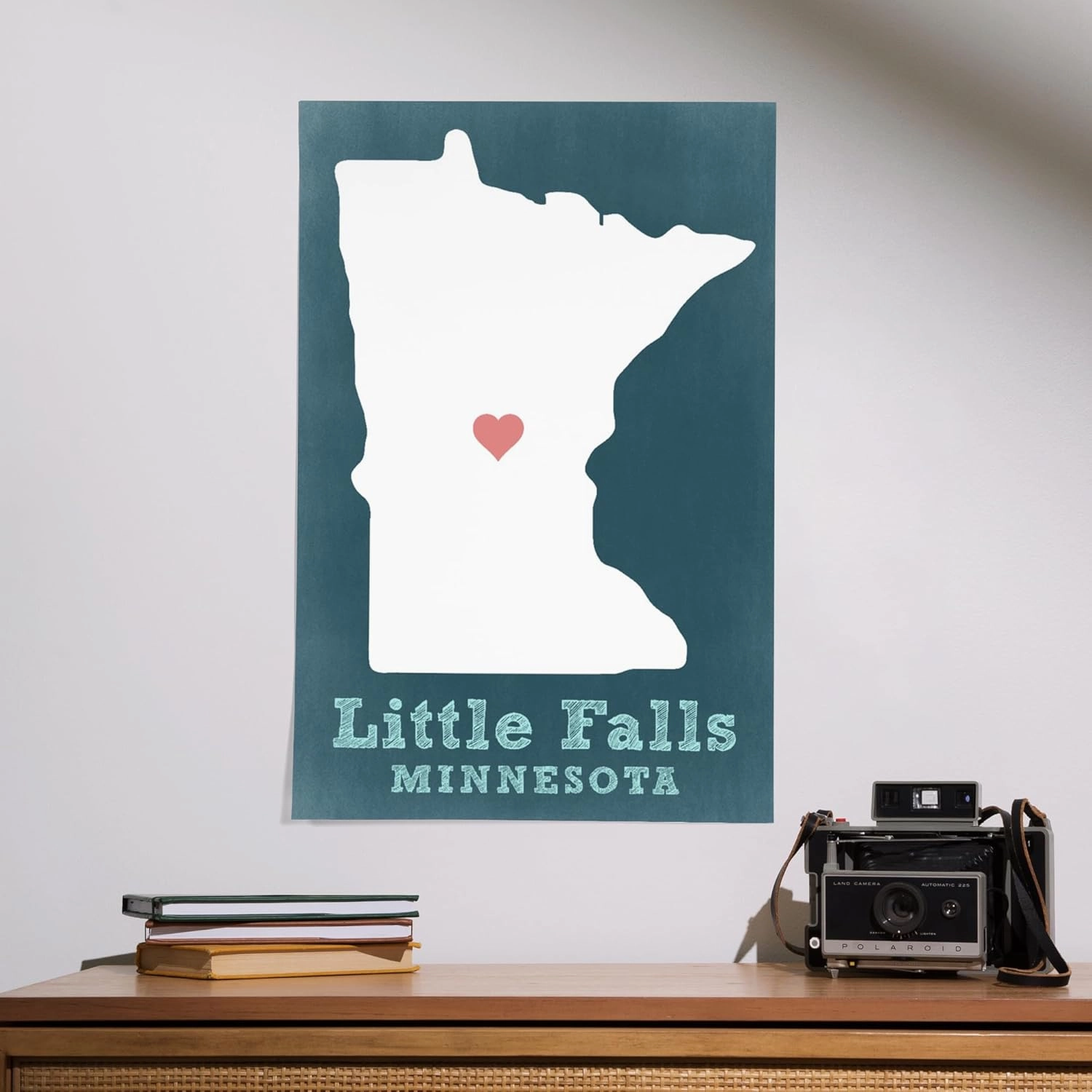 Lantern Press 16x24 Inch Giclee Art Print Wall Decor, Little Falls, Minnesota, Chalkboard