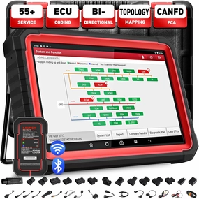 LAUNCH X431 PRO3S  V5.0 Elite,2025 Upgrade Bluetooth Bi-Directional Scan Tool,HD Trucks Scan,OEM Topology Map,Online Coding,55  Service,CAN FD Connector,VAG Guided,AutoAuth FCA SGW,2 Yrs Fr-ee Update