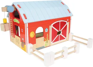 Le Toy Van - Educational Wooden Toy Colourful Wooden Red Barn | Great Interactive Role Play Gifts for A Boy Or Girl - 3  Years