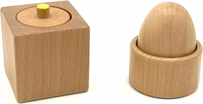 Leticia's Corner Set of Wooden Pincer Grasp and Egg Cup Puzzles, First Puzzles, Montessori Toys for 6 Months , Fine Motor Skills Learning
