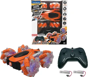 Lexibook - Crosslander Glow-in-The-Dark Radio Control car, Remote Control, Rechargeable, Electronic Action Game, Orange/Black, RC21