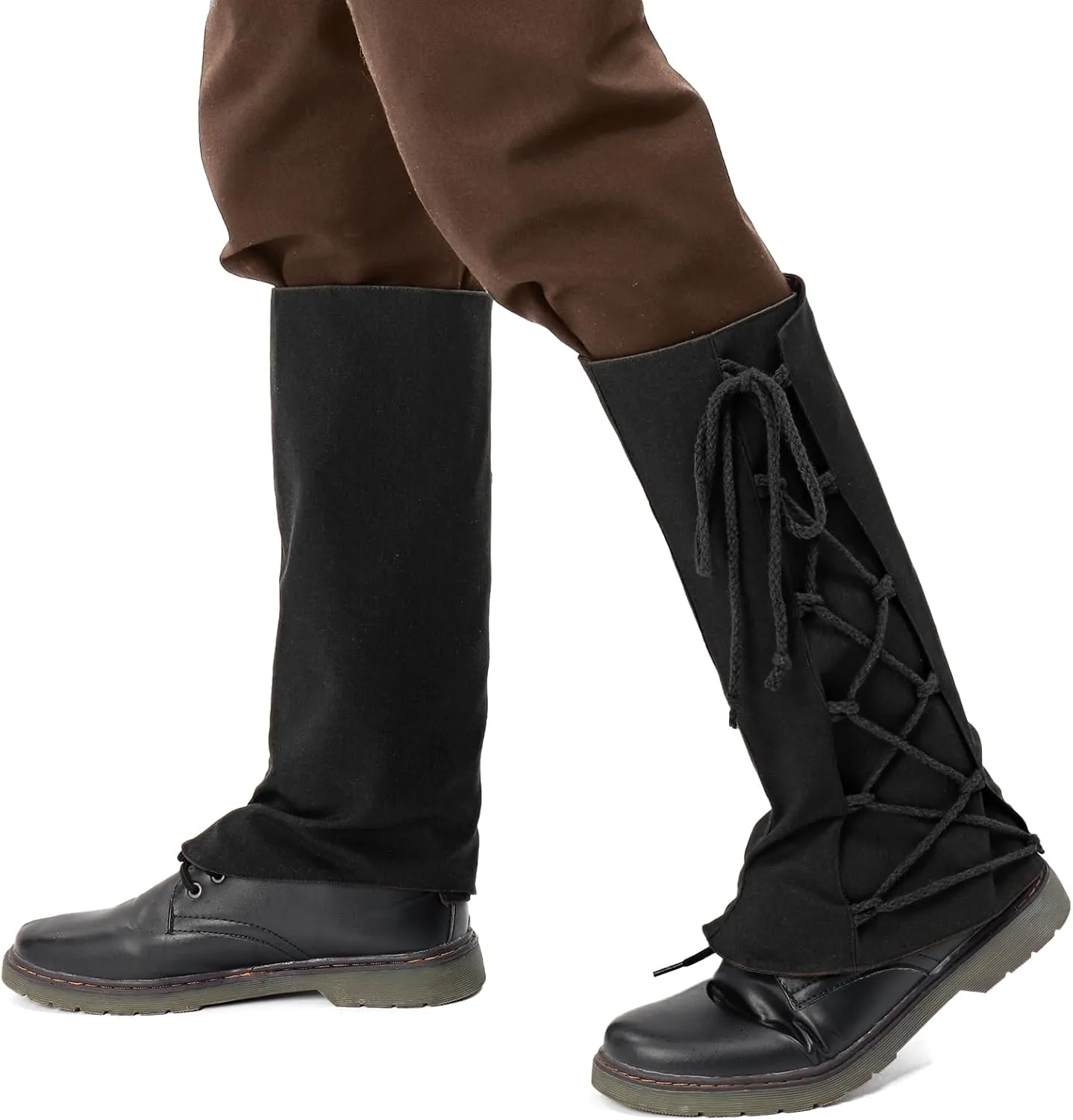 Linen Pirate Boot Covers Medieval Leg Gaiters for Renaissance Costume Accessories