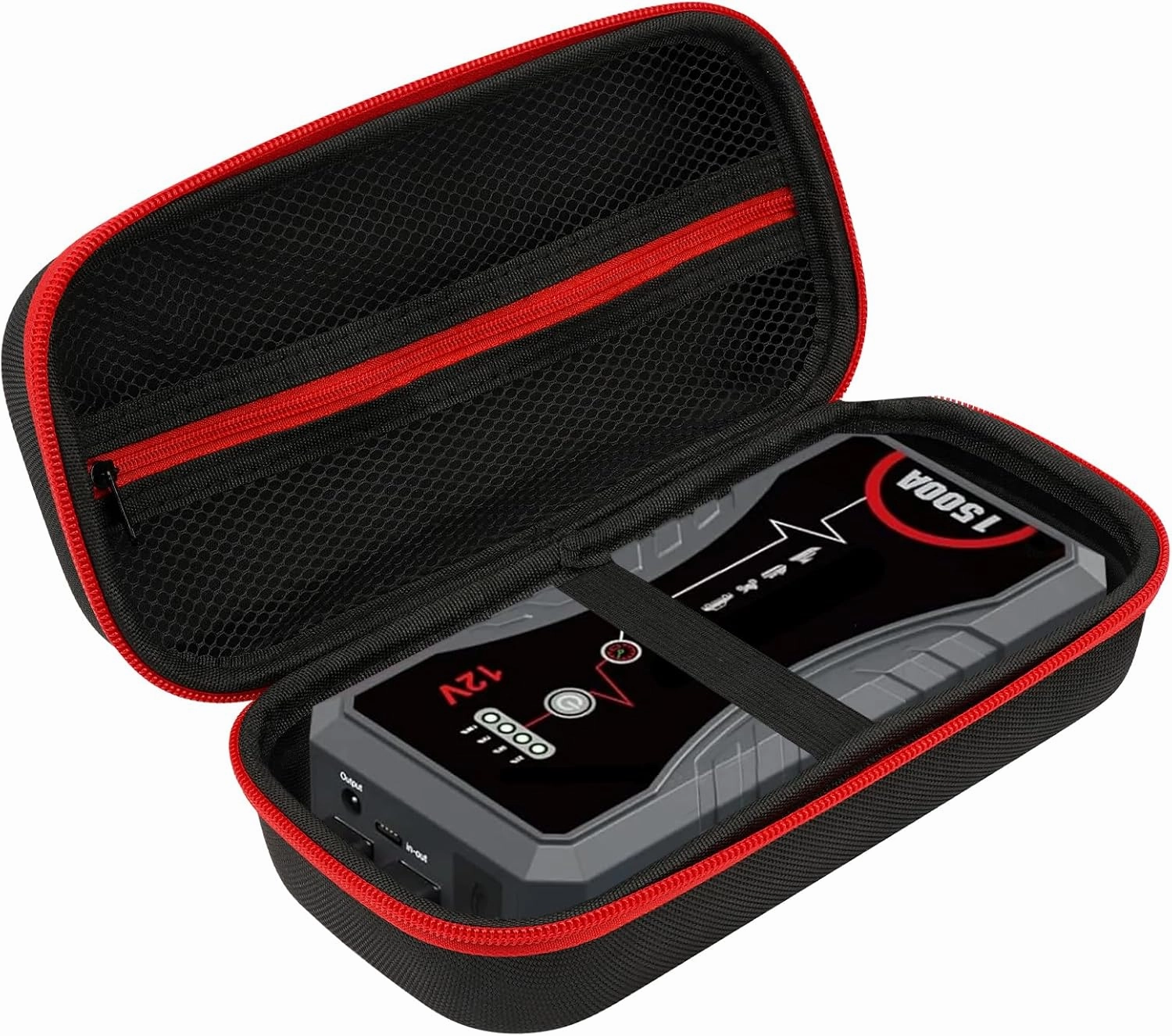 Linkidea Car Jump Starter Hard Shell Storage Case, Travel Carrying Protection Bag Compatible with Q10S, JS02, JS01, YA80 Jump Starter (Black)