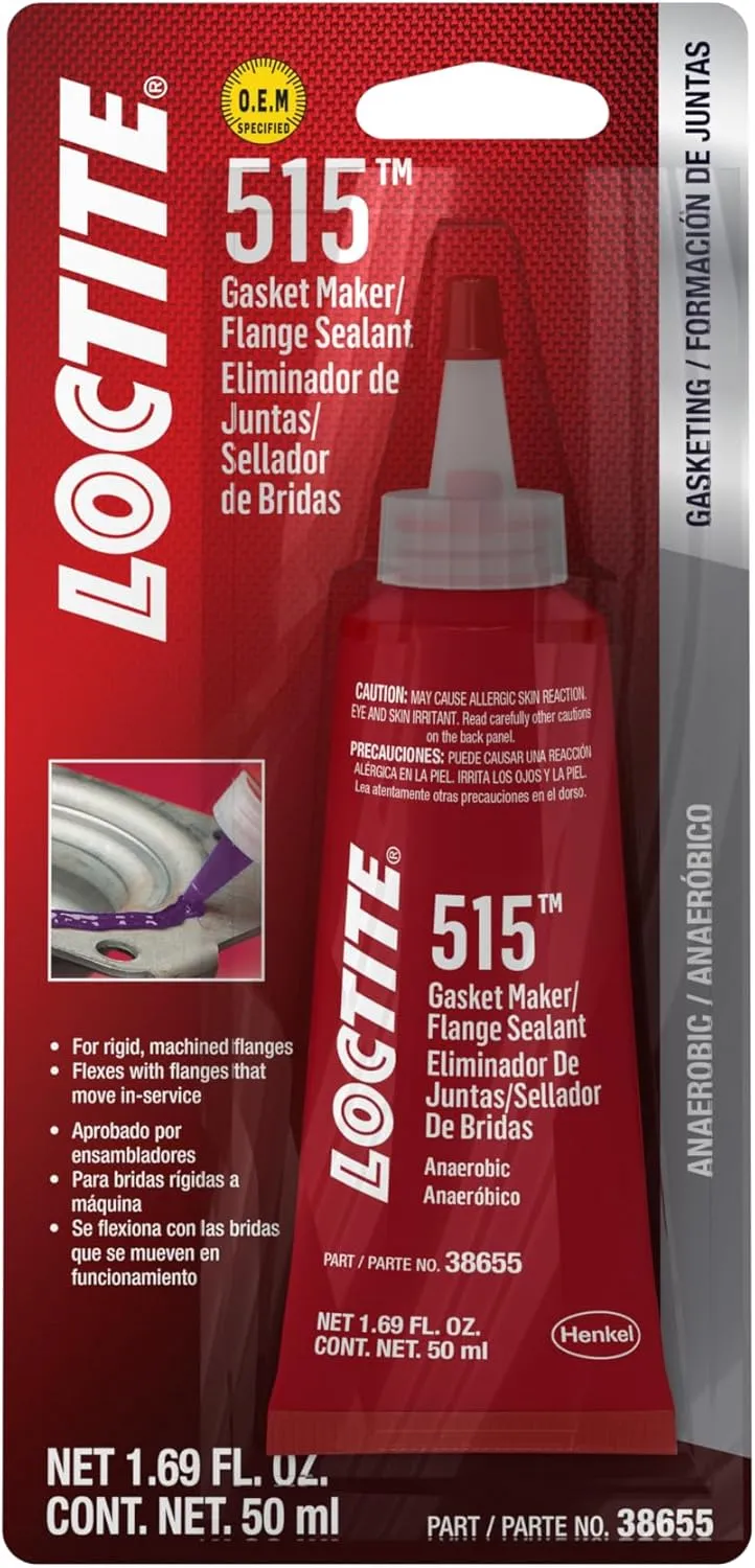 Loctite 515 Automotive Anaerobic Gasket Maker & Flange Sealant - Works on All Metals, Flexes with Movement - 50 ml, 1 Pack