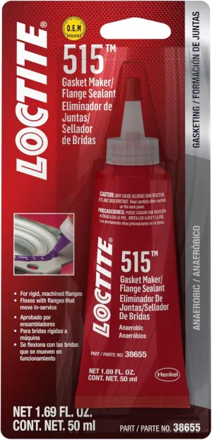 Loctite 515 Automotive Anaerobic Gasket Maker & Flange Sealant - Works on All Metals, Flexes with Movement - 50 ml, 1 Pack