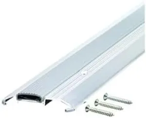 M-D Building Products 08102 3-3/4 in. x 3/4 in. x 36 in. Silver Aluminum and Vinyl Heavy-Duty Low-Profile Threshold