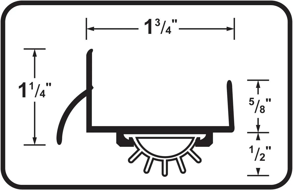M-D Building Products 69554 36 in. Bronze Aluminum U-Shape Commercial Screw-on Under Door Seal