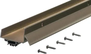 M-D Building Products 69554 36 in. Bronze Aluminum U-Shape Commercial Screw-on Under Door Seal