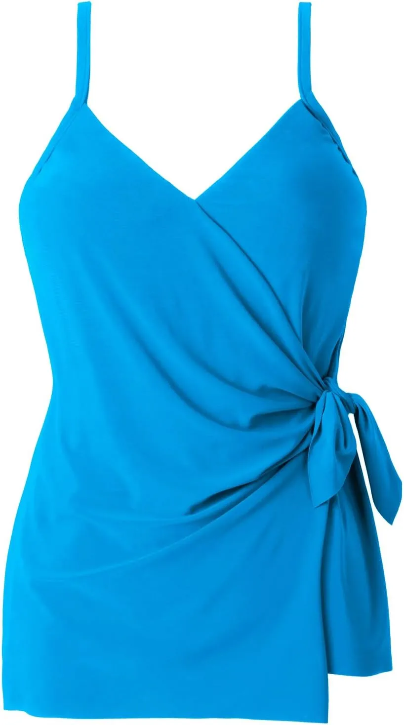 MagicSuit Women's Swimwear Carma Underwire Adjustable Tankini Top, Sky, 08