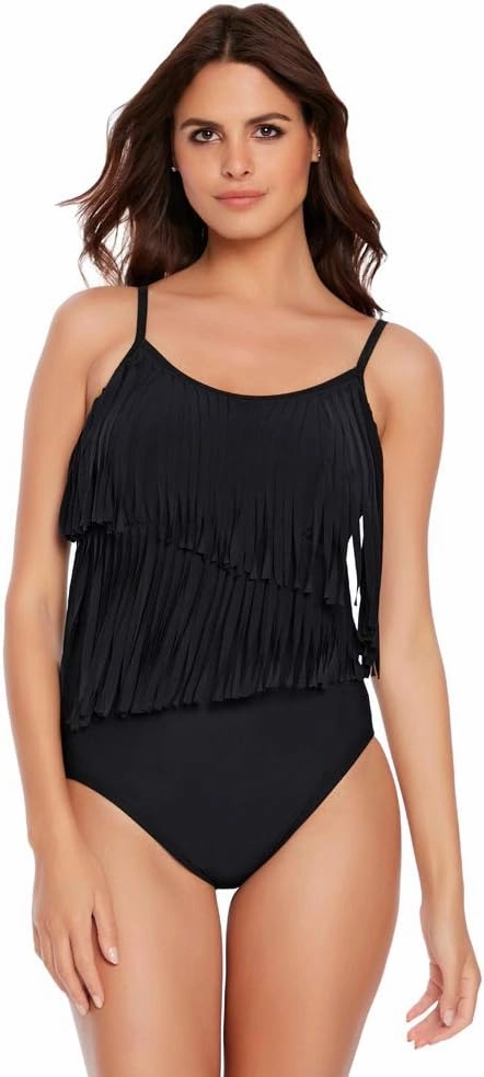 MagicSuit Women's Swimwear Fringe Shakira Underwire Adjustable Strap One Piece Swimsuit