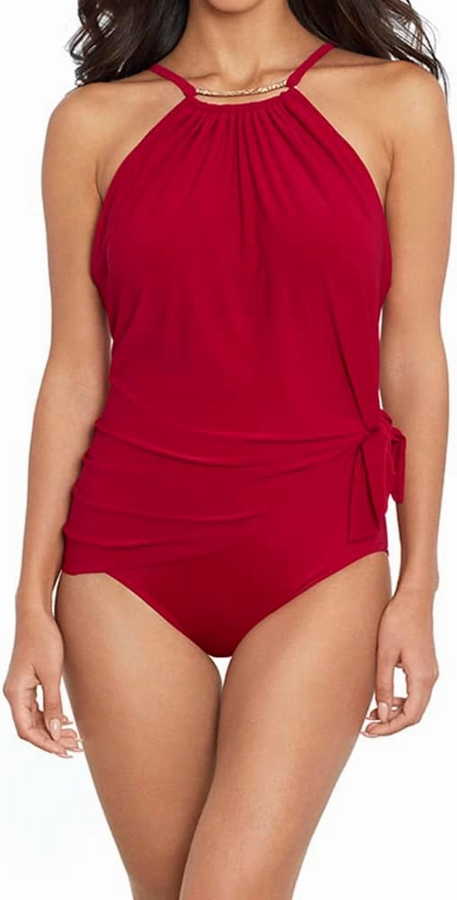 MagicSuit Women's Swimwear Parker Tummy Control Underwire Bra Swimdress with Adjustable Straps