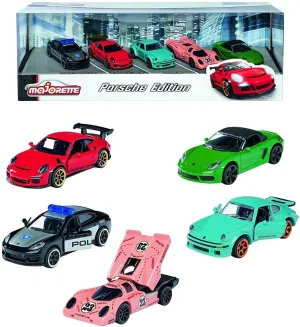 Majorette 1:64 Porsche Edition 5-Pack Die-cast Cars, Toys for Kids and Adults (212053171)