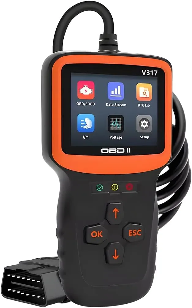 Mandark V317 OBD2 Car Scanner Diagnostic Tool, Vehicle Engine Fault Code Reader, 12V Enhanced OBD II Automotive Checking Engine Light Scan Tester, Universal for SUV, Truck, RV and More