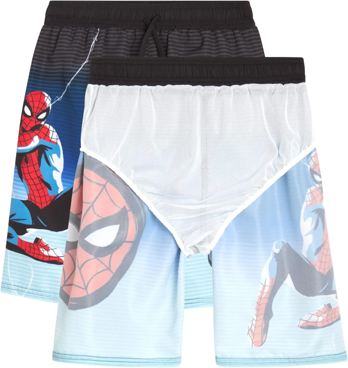 Marvel Boys Rash Guard Set - 2 Piece Spiderman Spidey & His Amazing Friends UPF50  Swim Shirt & Swim Trunks for Boys (2T-12)