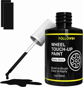 Matte Black Rim Touch Up Paint for Cars,Car Wheel Rim Paint Repair Kit,Automotive Rim Scratch Repair 1OZ/30ml