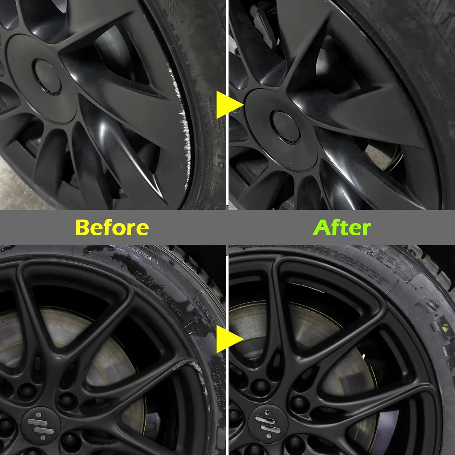 Matte Black Rim Touch Up Paint for Cars,Car Wheel Rim Paint Repair Kit,Automotive Rim Scratch Repair 1OZ/30ml