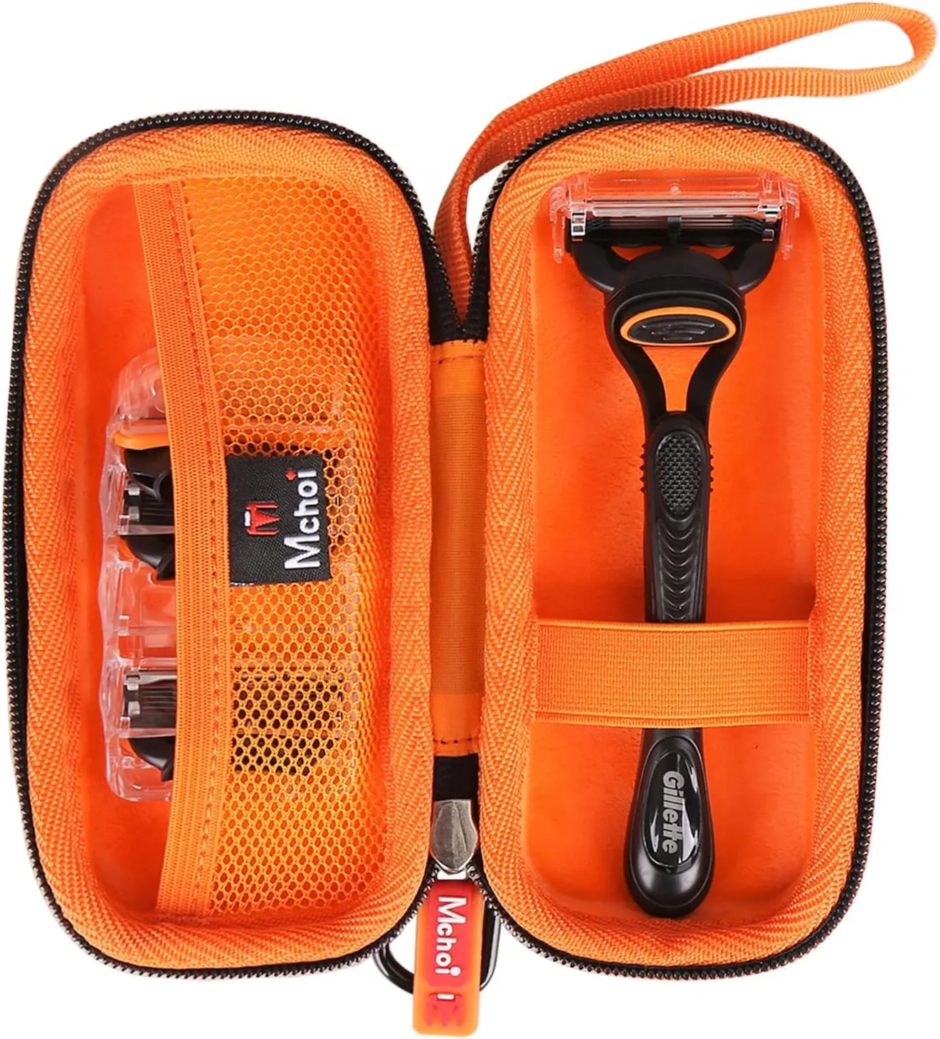 Mchoi Hard Carrying Case Fits for Gillette Fusion5 Men’s Razor & Proglide Shield Men's Razor, Shockproof Waterproof Black Travel Razor Protective Case, Case Only