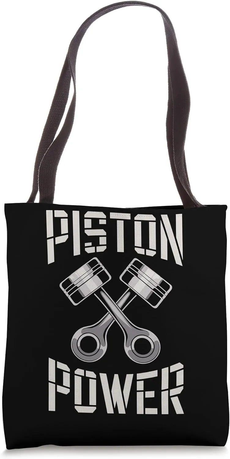 Mechanics Garage Life And Auto Car Guys Piston Power Tote Bag