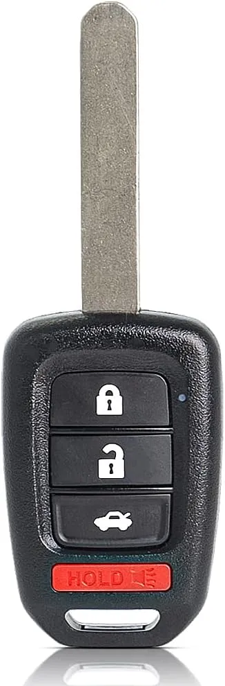 MechanMagic Key Fob Remote Replacement Fits for Honda Civic 2016 2017 2018 2019 2020/Accord 2016 2017 MLBHLIK6-1TA Keyless Entry Remote Control Uncut 4 Buttons 433Mhz (35118-T2A-A60)