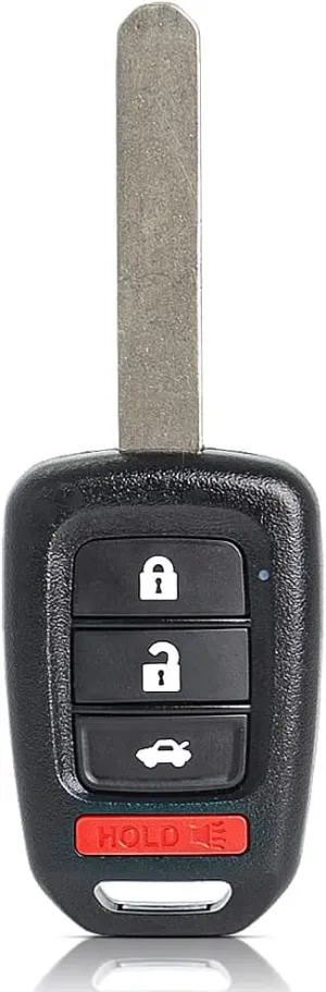 MechanMagic Key Fob Remote Replacement Fits for Honda Civic 2016 2017 2018 2019 2020/Accord 2016 2017 MLBHLIK6-1TA Keyless Entry Remote Control Uncut 4 Buttons 433Mhz (35118-T2A-A60)
