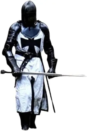 Medieval Black Templar Cloak Knight Full Body Set Armour Suit Great Halloween Costume, Adult (Standard)