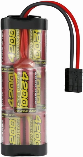 melasta 8.4V 4200mAh Hump NiMH Battery Pack Fit for Tracxas RC Racing Car Truck Boat Tank RC Hobby, 7-Cell Rechargeable RC Nimh Battery