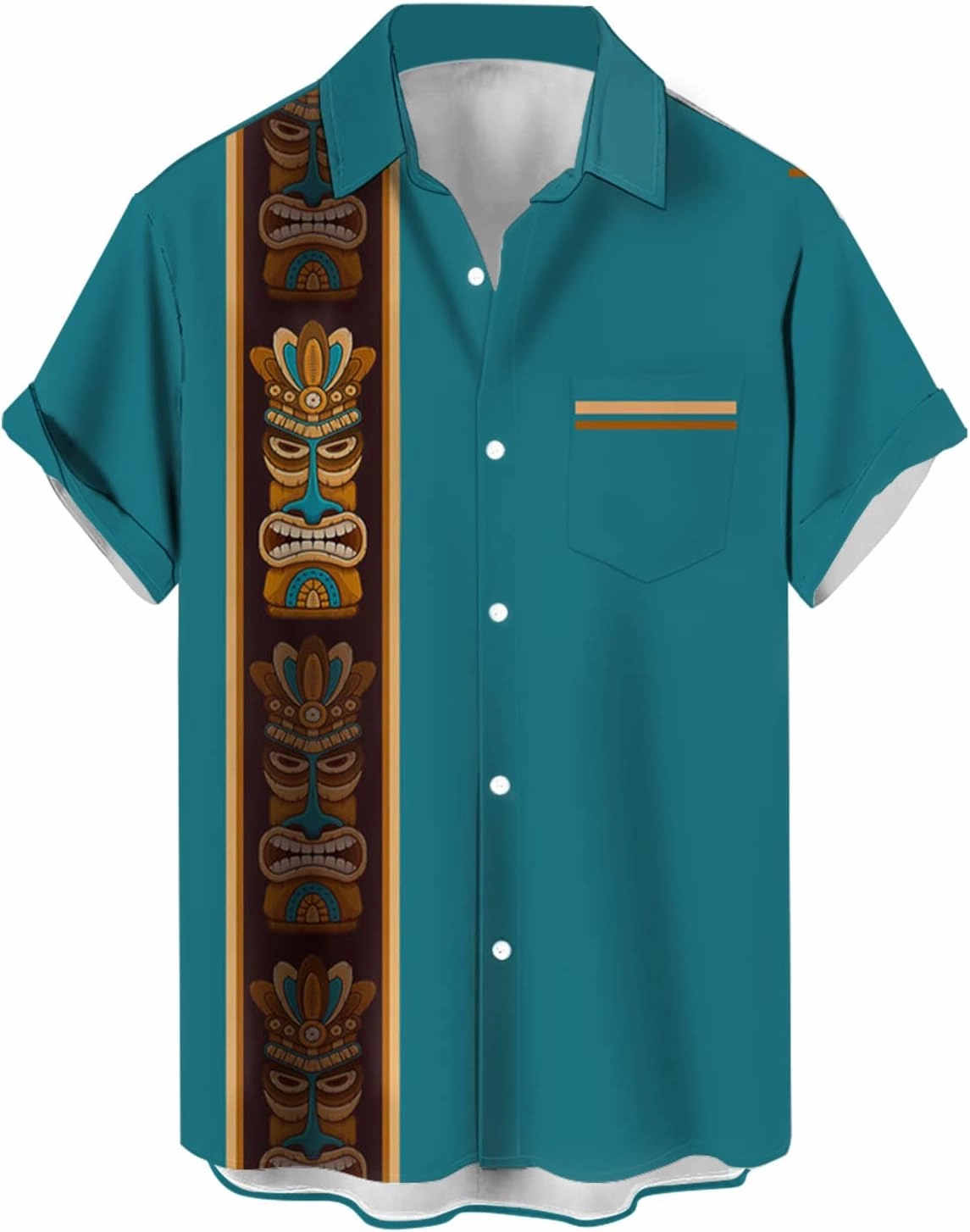 Men's Vintage Hawaiian Shirts Route 66 Classic Car Quick Dry Wrinkle Free Plus Size Tops