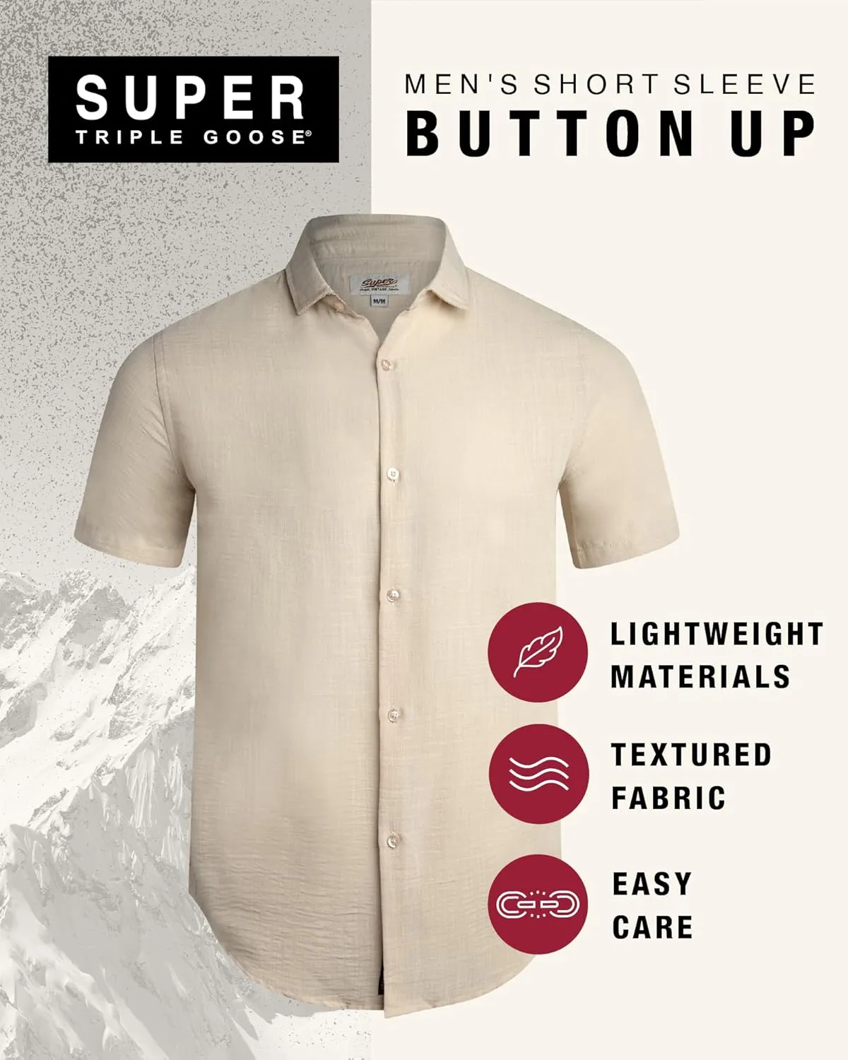 Mens Short Sleeve Button Down Shirts - Relaxed Fit Casual Collared Shirts for Men (Sizes: S-2XL)