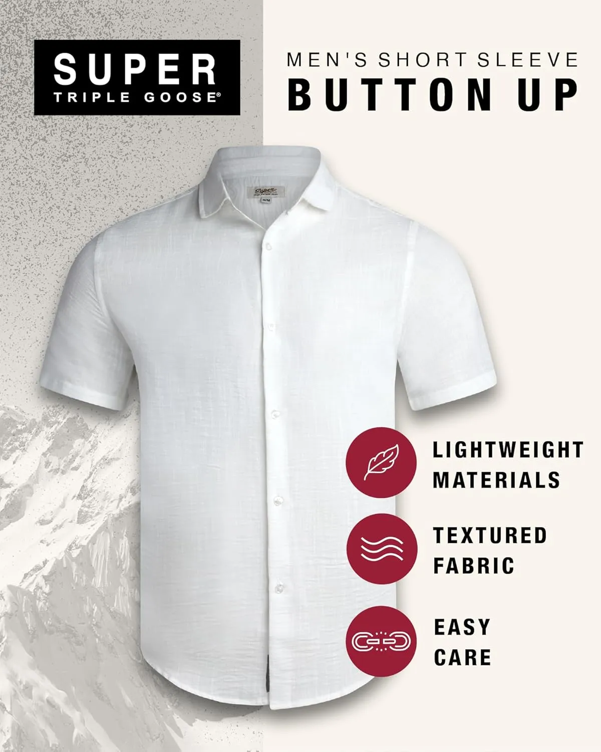 Mens Short Sleeve Button Down Shirts - Relaxed Fit Casual Collared Shirts for Men (Sizes: S-2XL)