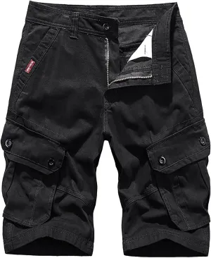 Men's Shorts Summer Trendy Cargo Loose Casual Straight Sports Pants Sport with Pockets Classic Slim Fit Linen Hiking