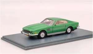 Metal Die Cast Toy Cars 1/87 for Aston Martin V8 Green Resin Car Collection Decoration Model Souvenir Display for Home Or Office Décor