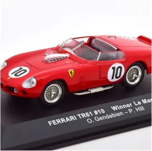 Metal Toy Vehicle 1:43 for Ferrari TR61#10 1961 Le Mans Winning Alloy Racing Car Model Static Ornament Adult Collection Scale Vehicles